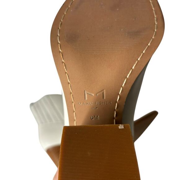 Marc Fisher Lommie Leather Bootie White Size 6 - Picture 7 of 7